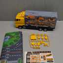 Toddler Boys Construction Truck Vehicle Toy Set with Play Mat and Die-Cast Toy Car, Transport Carrier Truck for Kids 3-5, Birthday Gifts Toys for 3-8 Year Old Boys