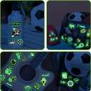 3 x Neon Water Bottle Stickers for Kids Glow in The Dark, 65 PCS Vinyl Soccer Stickers Pack for Laptop Skateboard Phone Case, Cute Colorful Neon Decals for Teens (Luminescent-030ksxx)