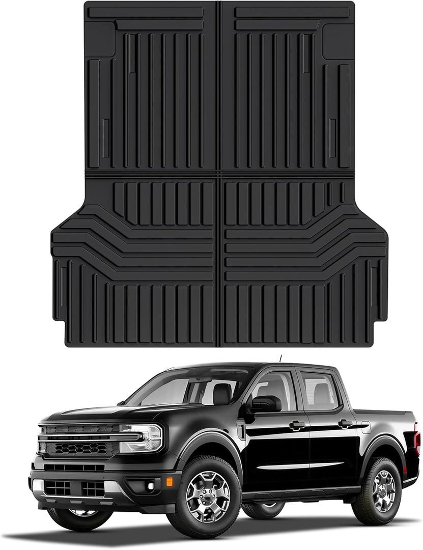 OEDRO Truck Bed Mat Fit for Ford Maverick 2025 2024 2023 2022 Hybrid & Gasoline (4.5FT, 54.4"), Heavy Duty TPE All Weather Truck Bed Liner Custom Fit Maverick Pickup Car Bed
