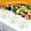 AIRE 175PCS Gold Plastic Plates for Party Supplies Dinnerware Sets for 25 Guests, Vintage Disposable Plastic Party Plates Cups Spoons Forks Knives Napkins for Wedding Birthday Christmas BBQ Parties