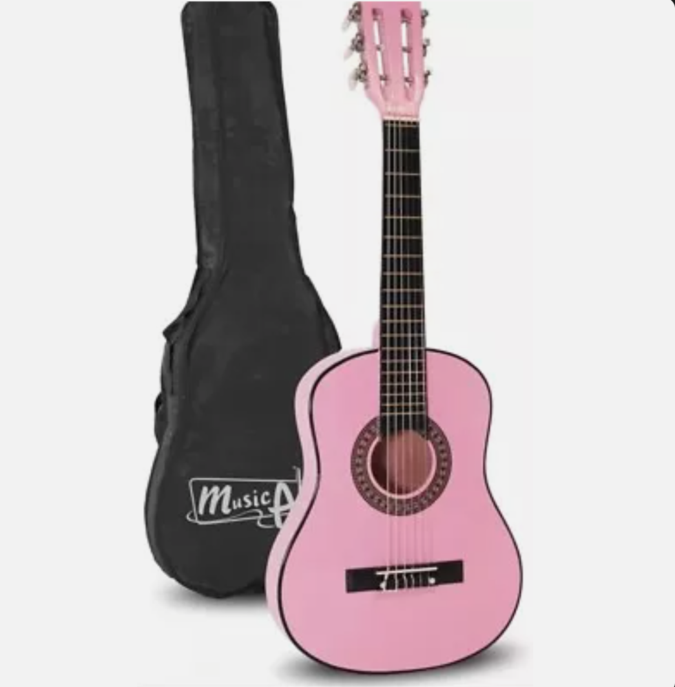 Music Alley MA-51 Classical Acoustic Guitar Kids and Junior Pink, Half Size