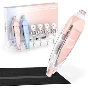 Retractable Glue Tape for Scrapbooking, 2 Pcs Double Sided Tape Roller for Crafts with 4 Extra Refills,16FT Scrapbook Tape Runner, Tape for Gift Wrapping Art Junk Journal School Office Supplies