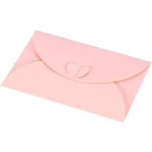 20 Pcs Gift Card Envelopes with Heart Shaped Clasp, Cute Medium Envelopes (6.1 x 4.1 inch) Perfect for Gift Cards, Love Letters, Wedding Greeting Party, Parties and Favors, Pink