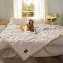Luciphia Waterproof Pet Blanket, Liquid Pee Proof Dog Blankets for Sofa Bed Couch, Reversible Sherpa Fleece Furniture Protector Cover for Small Medium Large Dogs Cats,Beige-Thicken X-Large85" x 57"