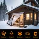 Clear Tarp 12 x 16 FT Medium Duty Waterproof Tarps Cover, Grommet Every 20 Inches, for Patio, Plant, Garden, Chicken Coop