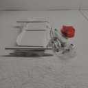 TUTOTAK Small Narrow End Table with Charging Station, Side Table with Outlets, Nightstand with 2 Cloth Drawers, Couch Table, for Living Room, Bedroom, Bedside, White TB01BW085 White