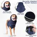 Dog Anxiety Shirt, Dogs Jacket for Thunder, Anxiety Vest for Dogs, Anxietys Calming Vest Jacket for Boy Pet Body and Ear(Navy Blue, XL)