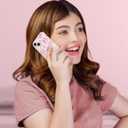 ZTOFERA for iPhone 15 Case Glitter,Cute Clear Ribbon Bow Tie Aesthetic Phone Case,Sparkly Bling Trendy Soft Shockproof Protective Phone Cover for Women Girls,Rose Pink