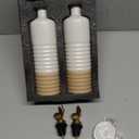 Frewinky 16.9oz Olive Oil Dispenser Bottle with Funnel, Ceramic Oil Dispenser for Kitchen, White Cooking Oil Dispenser for Storage Oil, Vinegar, Syrups & Other Liquids, Set of 2