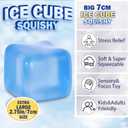 Adult-Size 2.76inch/7cm Stress Cube – Larger Than Mini Squishy Cubes, Slow-Rise Sensory Fidget for Stress Relief, Focus & Light Hand Exercise – Safe for Ages 3+ (Blue)