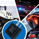 3 x 2 Pin 12V Electronic Flasher Relay for LED Turn Signals Compatible with Motorcycle Car SUV Fixes Hyper Flash Hazard Warning Lights Universal Direct Replacement