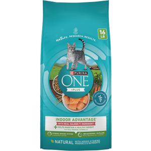 Purina ONE Indoor Advantage Weight Control Cat Food, Salmon, 16 lb Bag (EXP 12/01/27)