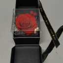 Preserved Red Real Rose with Heart I Love You Necklace -Eternal Flowers Rose Valentines Day Gifts for Her Wife Girlfriend Women Mom Grandma on Valentines Mothers Day Christmas Anniversary Romantic-Red