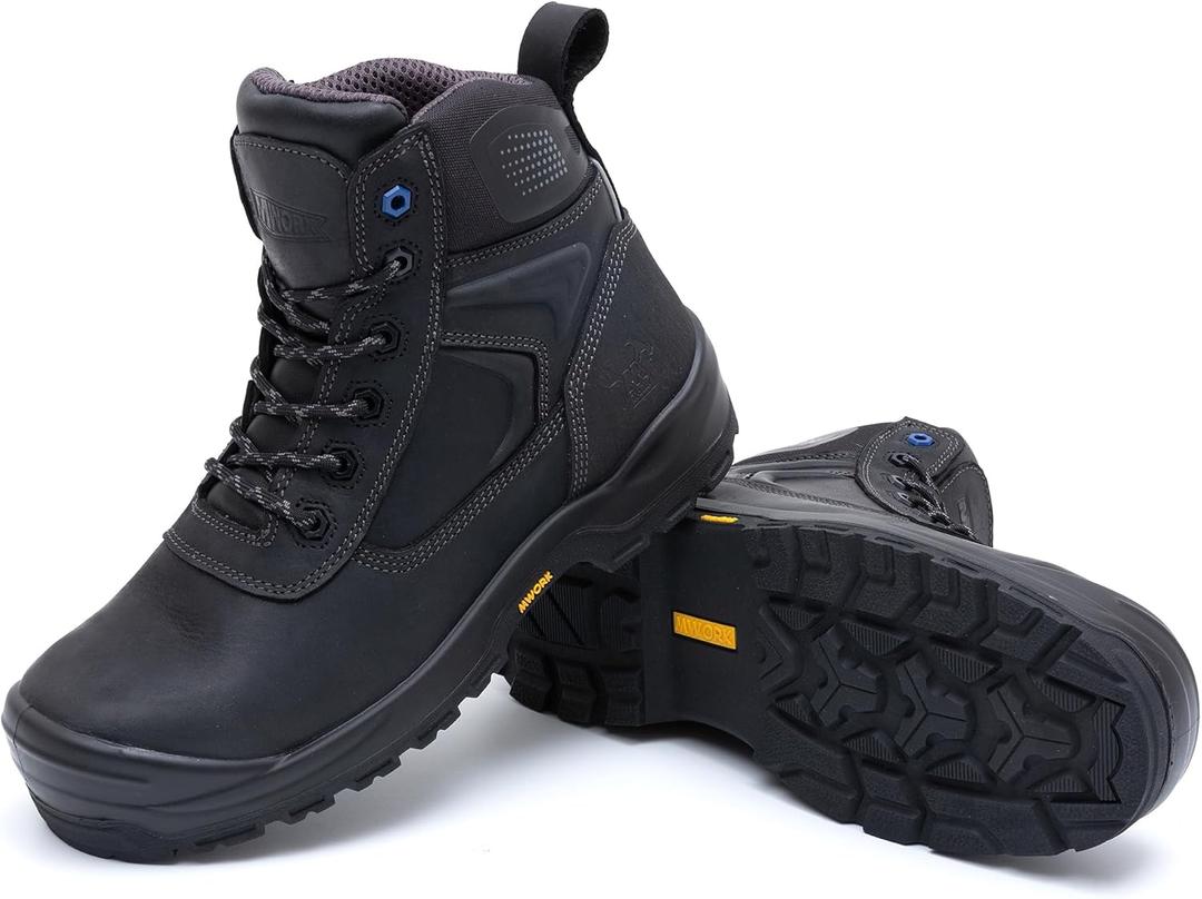 MWORKSafety Work Boots For Men Water Resistant Composite Toe Puncture Resistant EH Non Slip No Metal ASTM F2413-18 Work & Utility Anti-Fatigue MW9276, 13