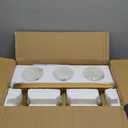 3 Light Modern Bathroom Light Fixtures Over Mirror, Brass Finish Vanity Lights for Bathroom Wall Sconces with Milky White Glass Shades, E26 Socket (Bulbs Not Included)