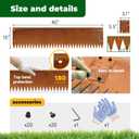 Corten Steel Landscape Edging 40 inch Pre-Rusted Steel Edging Corten Steel Garden Edging 6 Pack Edge for Lawn Yard (10 inch-180 Degree Bend)