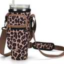 GOEWY Water Bottle Carrier Bag for Stanley 40/30 oz Tumbler with Phone Pocket Neoprene Water Bottle Holder with Shoulder & Handheld Strap Stanley Cup Accessories