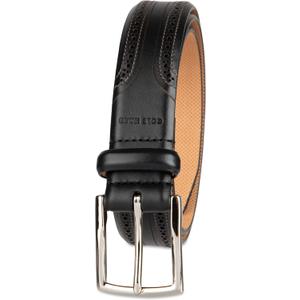 Cole Haan Men's Black Leather Dress Belt - Classic Style With Polished Buckle for Work Or Formal Wear (Size 34)