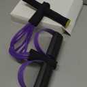 Upgraded Pedal Resistance Band with Handle, Soft Durable Fashion Puller Exercise with Thickened 6 Tension Ropes, Tube Pedal Resistance Device for Abdomen, Waist, Arm, Leg, Core/ABS (Black & Purple)