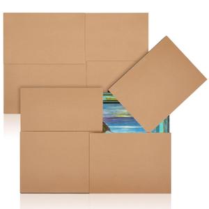 Cholemy 2 Sets 8 Pcs Picture & Mirror Moving Boxes, 40" x 30" x 3.5" Adjustable TV Boxes for Moving Packing Shipping Picture TV Glass Storage Carton Supplies