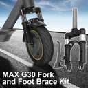 Electric Scooter Front Suspension Fork Compatible with Segway Ninebot MAX G30 G30LP Electric Scooter Shock Absorption Parts Anti-Vibration Accessories with Foot Stand
