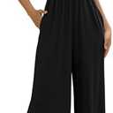 ZAFUL Womens Summer Jumpsuits 2026 Smocked Waist Dressy Casual One Piece Outfits with Pockets, S