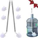 5 Gallon Bottle Brush - 5 Gallon Water Jug Brush Cleaner | 28" Long 3 & 5 Gallon Bottle Brush Cleaner, Stainless Steel Handle, Replaceable Brush Head (2 Pack)