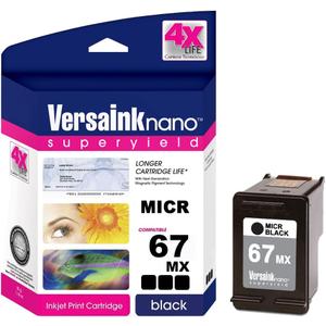 VersaInk-Nano 67 MX Black MICR Ink Cartridge for Check Printing, MICR Black