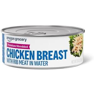 Amazon Grocery, Premium Shredded Chicken Breast, 10 Oz 6 Packs (Best By 10/24/2027) Amazon Grocery, Premium Shredded Chicken Breast, 10 Oz 6 Packs (Best By 10/24/2027)
