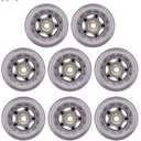 Inline Skate Wheels with Bearings, 3 Inch, 76mm Clear Wheels for Office Chairs & Luggage (8 Pack, Silver)
