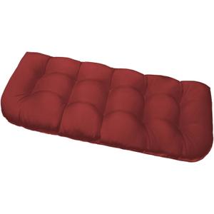 Outdoor Bench Cushions, Waterproof Patio Loveseat Cushions for Outdoor Furniture, Thick Love Seat Bench Cushions, 48" x 19" x 5", Red