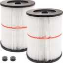 2 Pack  Cartridge Filter for Craftsman 917816 17816 Vacuum Filter General Purpose Wet Dry Air Filter Wet Dry Vac fit 5 Gallon and Larger Vacuum Cleaner