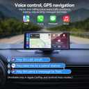 Portable Carplay Screen for Car, 10" Wireless Carplay & Android Auto, OTA Updates, Car Play Touchscreen with 1080P Backup Camera,GPS Navigation,Voice Control,5.0 Bluetooth (10inch)