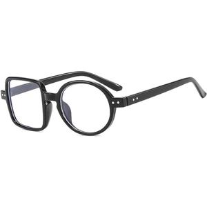 ICARA Personality Square Round Reading Glasses for Men Women,Computer Glasses Anti UV Readers (Black, 1.5)
