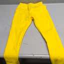 Cooraby Girls Cotton Fleece Lined Leggings Thick Thermal Pants Kids Basic Full Length Tights Winter Warm Clothes (9-10 Years, Yellow)