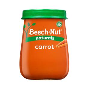 Beech-Nut Naturals Stage 1 Baby Food, Carrots, 4 oz Jar (10 Pack) (EXP 02/01/27)