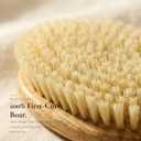 100% Boar Bristle Hair Brush for Fine Thin Hair | First Cut Boar, Solid Red Oak Oval Wooden Brush