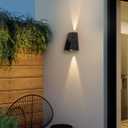 JoollySun Solar Outdoor Wall Lights: Solar Sconce Lights Outdoor Wall Mount for Outside House Porch Yard Fence (2 LED)