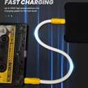 Color Block Chubby - Power Bank Friendly Short 240W Fast Charging Cable for iPhone 16 15 Pro Max Silicone USB C Cable for Samsung, iPad, MacBook, Blue+Green, USB-A to Type-C, 1.64FT