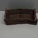 Boao 1 Pc Boho Storage Wicker Baskets Handmade Woven Decorative Paper Rope Baskets for Organizing with Handle Countertop Toilet Paper Storage Container for Toilet Tank Top(Brown,Rectangle) 1 Pack