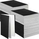 Mimorou 100 Pcs Journals Notebooks Bulk - Kraft Softcover A5 Small Notebooks 5.5 Inch x 8.3 Inch Notepads with 60 Page 30 Sheet for Writing Sketch Travel Office Supplies(Black,Lined)