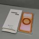 for iPhone 17 Pro Max Case with 360 Spin Magnetic Stand, [Compatible with MagSafe] [Curly Wave] Dynamic Highlight Finish Phone Case, Ring Kickstand Cover for Women Girls 6.9"-Orange