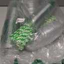 100 Sets Golf Party Cups Golf Ball Party Favor 12 oz Clear Plastic Cups Bulk with Lids Straw Drinking Cup Disposable Tumblers Supplies for Birthday Baby Shower Bachelor Themed Decoration