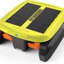 Solar Powered Automatic Robotic Pool Skimmer Cleaner,Solar Pool Surface Cleaner Dual Mode with Navigation Sensor DaytimeOvernight Continuous Cleaning Ideal for All Swimming Pool-Yellow
