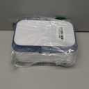 Wipes Dispenser with 2Pcs Portable Refillable Wipe Holder,Reusable Large Wipe Holder Box Flushable Wipes Case Bathroom Wipes Container for Pet Nursery Kitchen Office Counter(White-Blue)