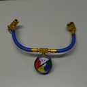 R134A AC Refrigerant Charge Hose Kit, 1/2 Self-Sealing Valve Can, and Recharge Hose with Pressure Gauge, Fits for Car AC Air Conditioning Refrigerant