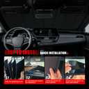 Windshield Sun Shade for Volvo XC60 2018-2025 2026, Front Window Visor Accessories, Accordion Folding Design Blocks Heat & UV Rays Maintain Cool Interior and Save Space