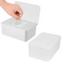 Seposeve 2 Pack Wipes Dispenser, Wipe Holder for Baby & Adult, Refillable Wipe Container, Keeps Wipes Fresh, Far from Dirty Wipes, Easy to Open/Close Wipes Pouch Case. (2 Black)