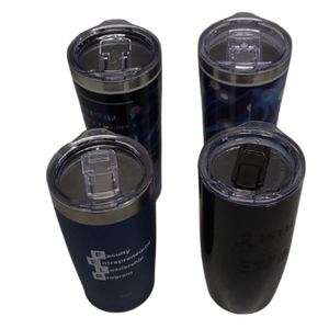 Travel Coffee Tumbler Stainless Steel Mug with Lid. Mix of 4 ( 19 Oz, 20 Oz, 24 Oz)