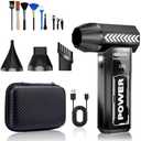 Electric Air Duster, 200000RPM 4-Gear Adjustable Compressed Air Duster with Light, Rechargeable Brushless Motor Durable Blower for Keyboard, Computer, Car, Home Cleaning